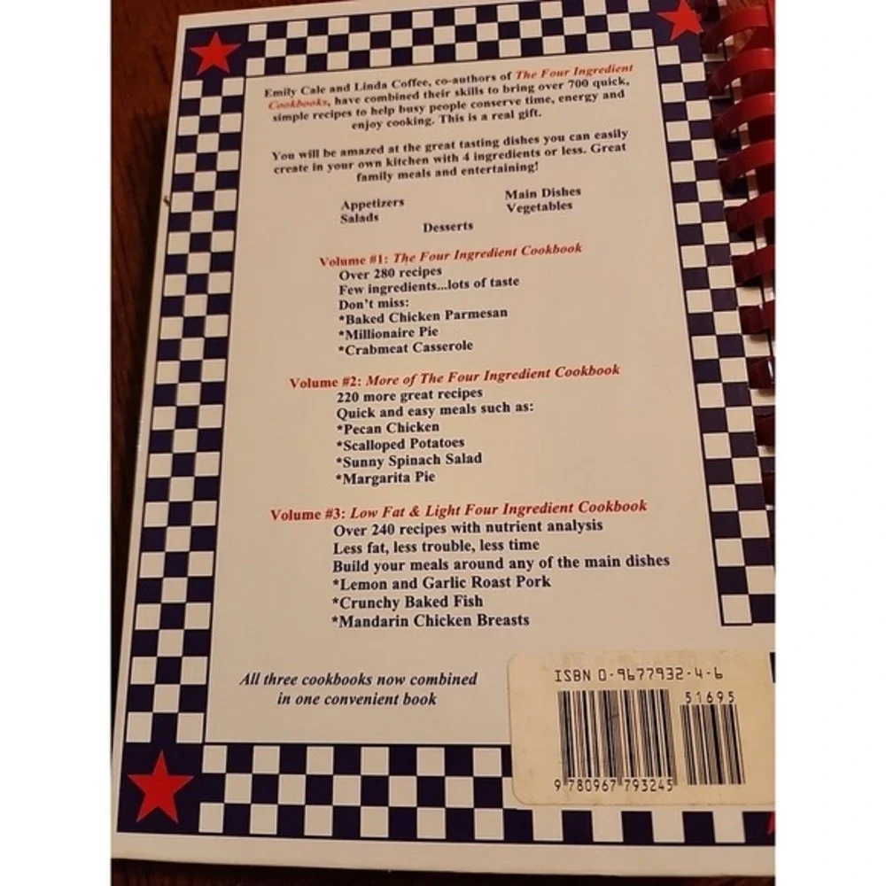 The Four Ingredient Cookbooks : As‎ Easy As: 1 2 3 4 Spiral by Linda Coffee